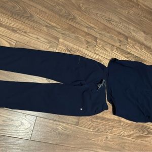 Set of Figs scrubs navy blue